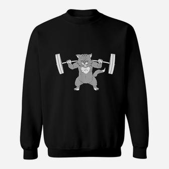 Funny Cat Gymnastic Workout Sweat Shirt - Seseable