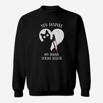 Funny Cat In Heart You Inspire Me Gifts For Cat Lovers Sweat Shirt - Seseable