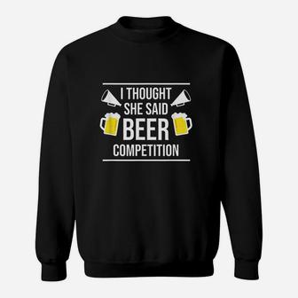 Funny Cheer Dad Beer Competition Cheerleading Sweat Shirt - Seseable