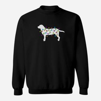 Funny Christmas Lights Labrador Retriever Dog Gift Sweat Shirt - Seseable