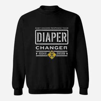 Funny Diaper Changer Duty Expecting Baby New Dad Mom Sweat Shirt - Seseable