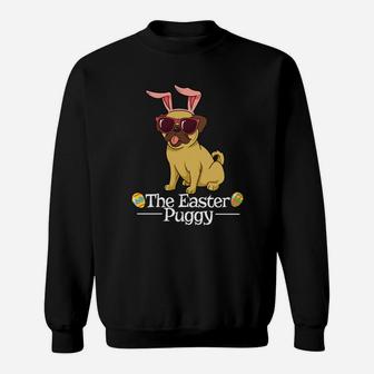 Funny Easter Pug Easter Puggy Bunny Sweat Shirt - Seseable