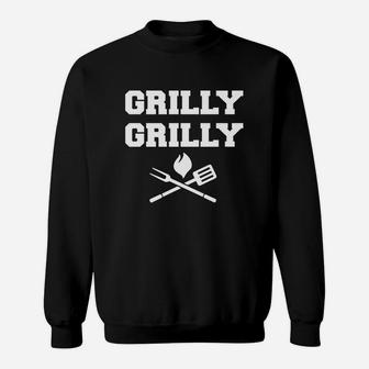 Funny Fathers Day Shirt Dad Grilling Grilly Grilly Sweat Shirt - Seseable