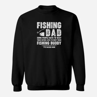 Funny Fishing Dad Shirt Father Kid Matching Fathers Day Gift Premium Sweat Shirt - Seseable