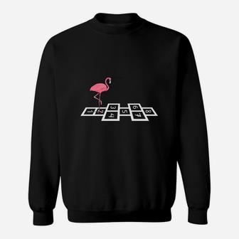 Funny Flamingo Hopscotch Sweat Shirt - Seseable