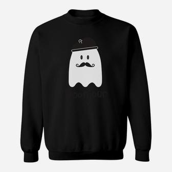 Funny French Teacher Halloween Bonjour Ghost Shirts Sweat Shirt - Seseable