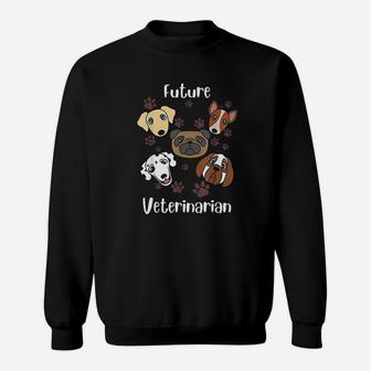 Funny Future Veterinarian Gift Cute Aspiring Vets Kids Sweat Shirt - Seseable