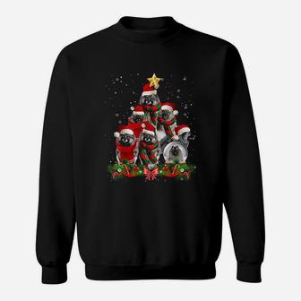 Funny Keeshond Dog Christmas Tree Sweat Shirt - Seseable