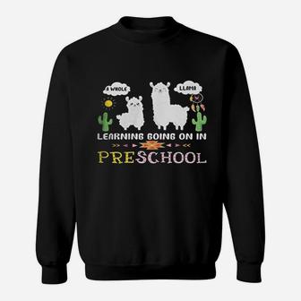 Funny Llama Preschools Teachers Back To School Gifts Sweat Shirt - Seseable