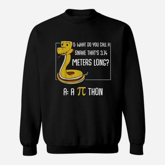 Funny Math Lover Number Pi Thon Snake Calculatin Sweat Shirt - Seseable