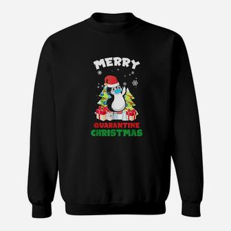 Funny Merry Christmas Penguin Santa Gift Sweat Shirt - Seseable