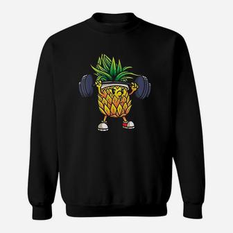 Funny Pineapple Powerlifting Weightlifting Sweatshirt - Seseable