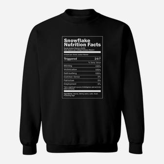Funny Political Snowflake Social Justice Warrior Facts Graphic Sweat Shirt - Seseable