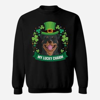 Funny Rottweiler St Patricks Day Gift Dog Sweat Shirt - Seseable