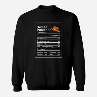 Funny Sweet Potato Nutrition Facts Thanksgiving Matching T-shirt Sweat Shirt - Seseable