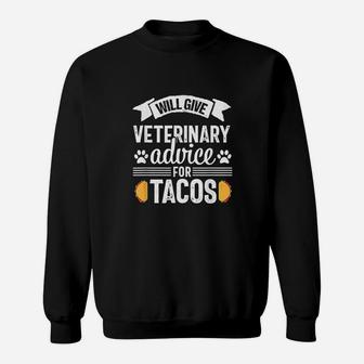 Funny Vet Tech Tacos Veterinary Assistant Animal Lover Gift Sweat Shirt - Seseable