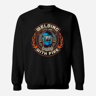 Funny Welder Construction Worker Meme Saying Sweatshirt | Seseable UK