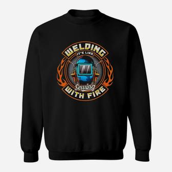 Funny Welder Construction Worker Meme Saying Sweatshirt - Seseable