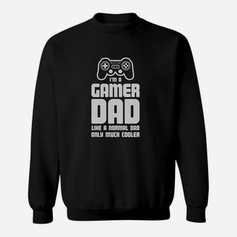 Gamer Dad Father Cool Dads Gaming Sweat Shirt - Seseable