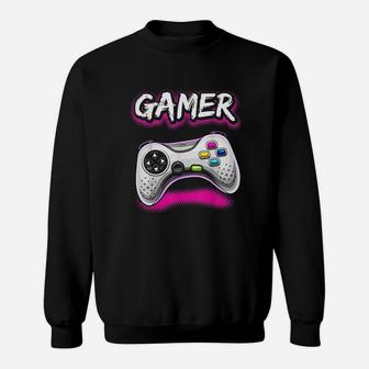Gamer Girl Video Game Controller Christmas Gift For Women Sweat Shirt - Seseable
