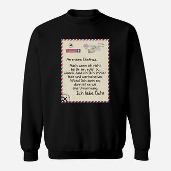 Ge Decke An Meine Ehefrau Sweatshirt - Seseable