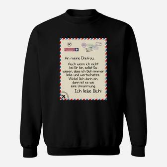 Ge Decke An Meine Ehefrau Sweatshirt - Seseable