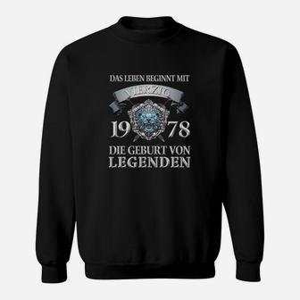 Geburt von Legenden 1978 Sweatshirt, Vintage Jubiläums Geburtstagsshirt - Seseable