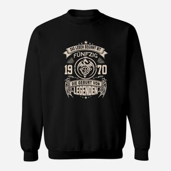 Geburtstags-Sweatshirt Legenden 1970, 50. Jahrestag Design - Seseable