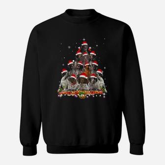 German Shorthaired Pointer Christmas Tree Dog Santa Xmas Sweat Shirt - Seseable