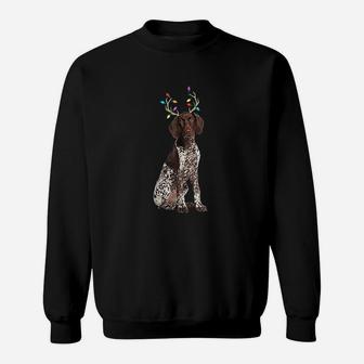 German Shorthaired Pointer Reindeer Christmas Dog Sweat Shirt - Seseable