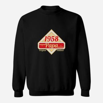 Gesschenk Für Papas Jahrgang 1958 Sweatshirt - Seseable