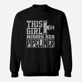 Girlfriend Wife Pipeliner Welder Welding Pipeline Gift Sweat Shirt - Seseable