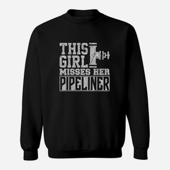 Girlfriend Wife Pipeliner Welder Welding Pipeline Gift Sweat Shirt - Seseable