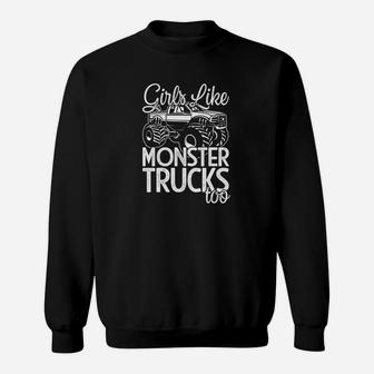 Girls Monster Truck For Mom And Daughter Jam Fans Sweat Shirt - Seseable