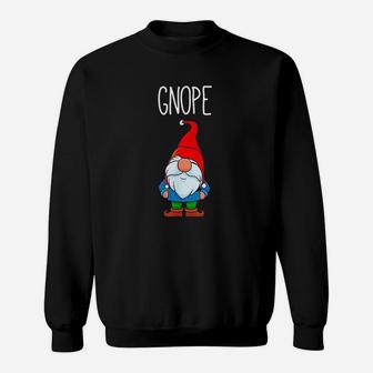 Gnope Tomte Garden Gnome Gift Funny Scandinavian Nope Sweatshirt - Seseable