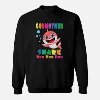 Godmother Shark Funny Mothers Day Gift For Mom Sweat Shirt - Seseable