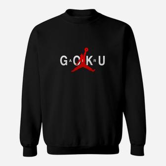 Goku Jumpman Schwarzes Sweatshirt, Anime-inspiriertes Design für Fans - Seseable