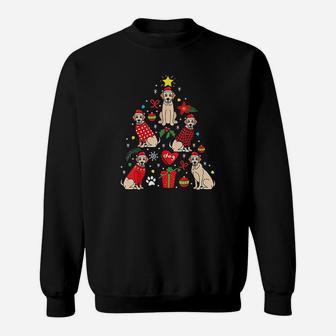 Goldador Golden Lab Christmas Tree Dog Sweat Shirt - Seseable