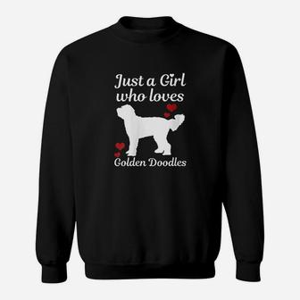 Goldendoodle Dog Just A Girl Who Loves Golden Doodle Mom Sweat Shirt - Seseable