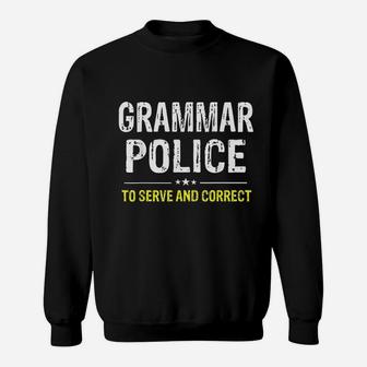 Grammar Police Women And Kids Funny Costume Idea Sweat Shirt - Seseable