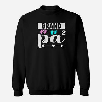 Grand Papa Squared X2 Promoted Grandpa Again Gift Sweat Shirt - Seseable