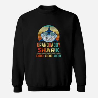 Granddaddy Shark Doo Doo Matching Family Shark Birthday Gift Sweat Shirt - Seseable