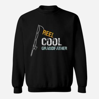 Granddaughter Grandson Reel Cool Grandfather Sweat Shirt - Seseable
