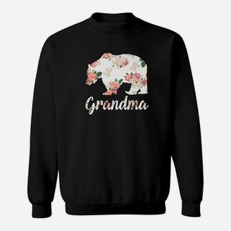 Grandma Bear Floral Family Christmas Matching Gift Sweat Shirt | Seseable UK