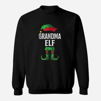 Grandma Elf Costume Christmas Holiday Sweat Shirt - Seseable