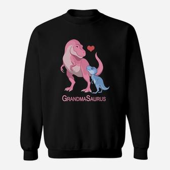 Grandma Saurus Grandmother Baby Boy Trex Dinosaurs Sweat Shirt - Seseable