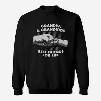 Grandpa And Grandkids Best Friends Life Fist Bump T-shirt Sweat Shirt - Seseable