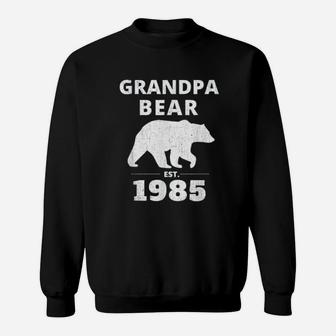 Grandpa Bear Est 1985 Vintage Bear Sweat Shirt - Seseable