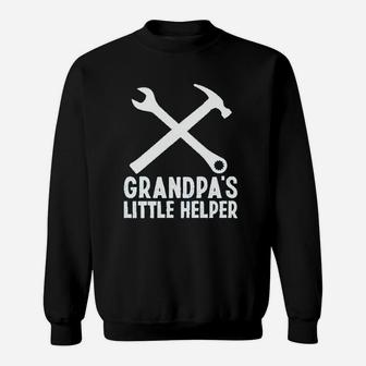 Grandpas Little Helper Funny Soon To Be Grandfather Sweat Shirt - Seseable
