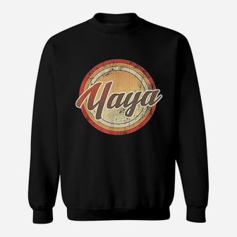 Graphic 365 Yaya Vintage Mothers Day Funny Grandma Sweat Shirt - Seseable